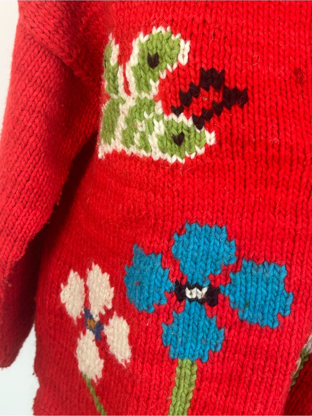 VTG SCARLETT BEGONIA Knit Wool Cardigan - Picture 4 of 7